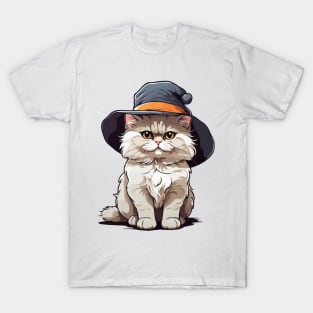 Halloween Serious Cat T-Shirt